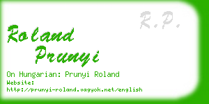 roland prunyi business card